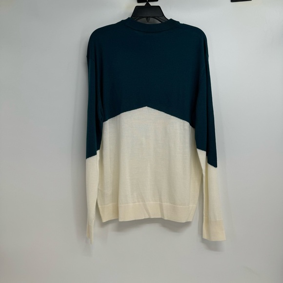 NWT Armani Exchange Wool Blend Pullover Sweater Men’s Size M Blue/White $110 - Picture 4 of 15